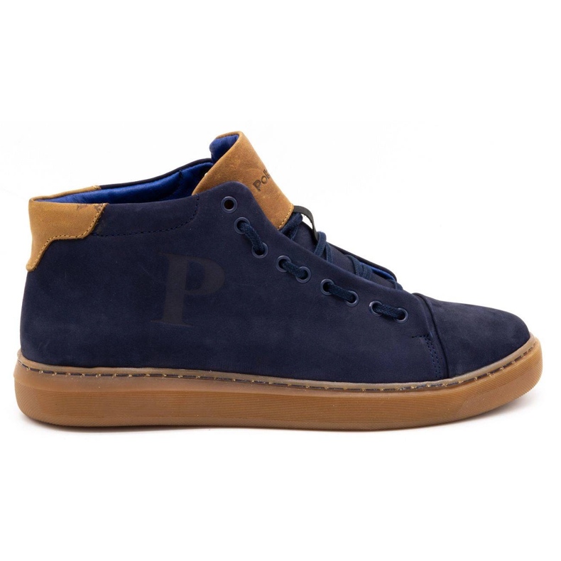 Polbut Herren Lederschuhe 2110 marineblau