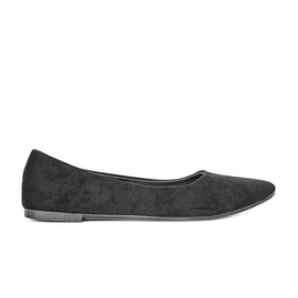 Schwarze Ballerinas mit Mandelnase Olivia