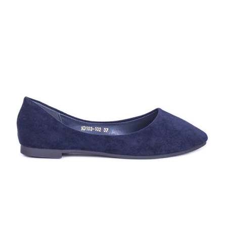 Marineblaue Ballerinas mit Bettys Mandelzehe navy blau