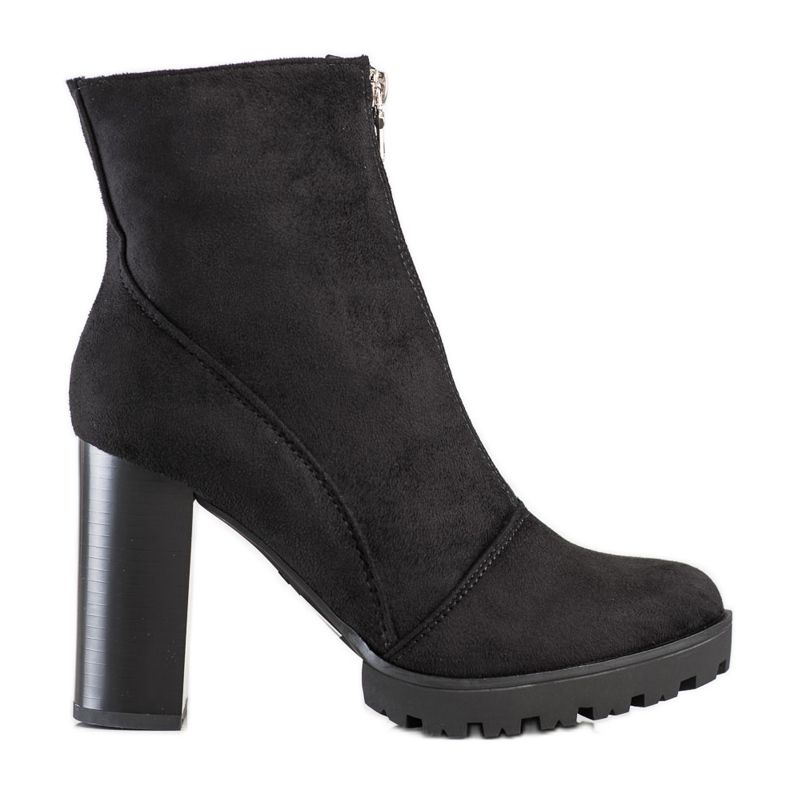 Cm Paris Stylische Wildlederstiefel schwarz