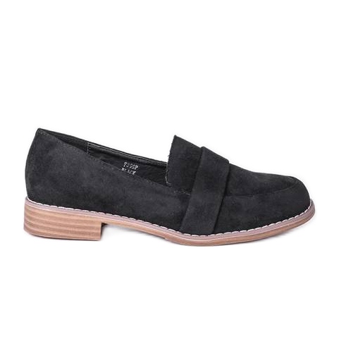 Schwarze Herren auf flachem Absatz Georgia