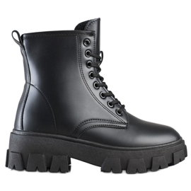 Diamantique Klassische Stiefel Trapper schwarz