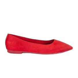 Rote Ballerinas zur Spitz Free Woman