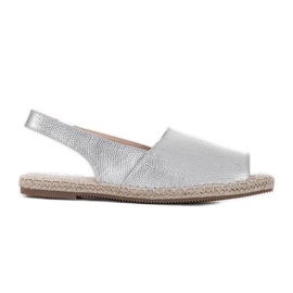 Dulce silberne Espadrilles-Sandalen