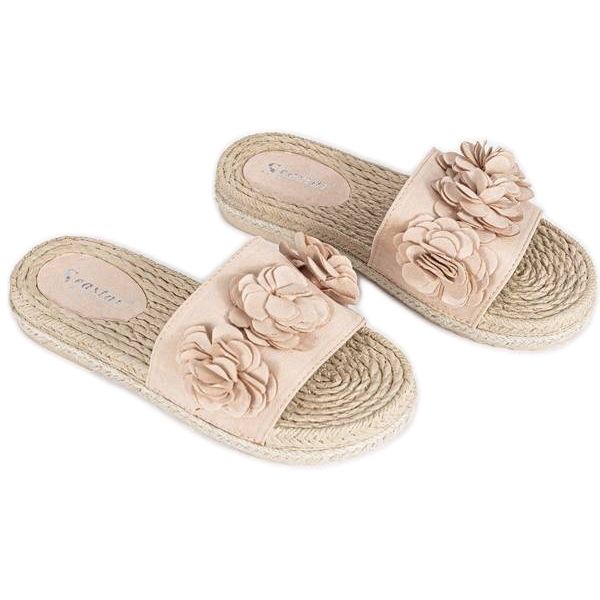Beige Sun Sparrow Hausschuhe für Damen rosa