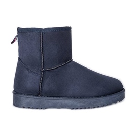 Emmies marineblaue Schneestiefel mit flachen Sohlen
