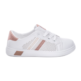 Betsys rosa Glitzer-weiße Turnschuhe