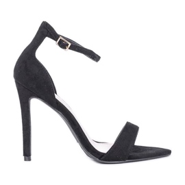 Schwarze Sandalen mit Stilettoabsatz von Molly