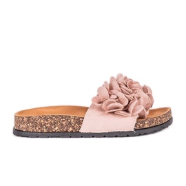Esperanza rosa Hausschuhe mit Blumen
