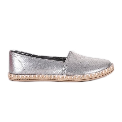 Espadrilles in Silbermetallic von Big Girl silber-