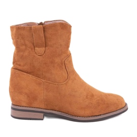 Camel Stiefelette mit bezogenem Buenna-Keil braun