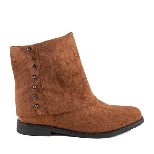 Camel Boots auf dem überzogenen Lana Keilabsatz braun