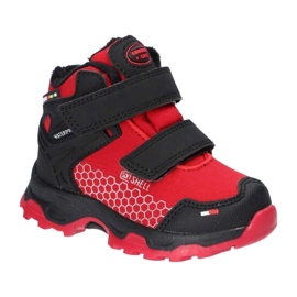 American Club Softshel Sports Softshies Societure mit einer rot-schwarzen Membran