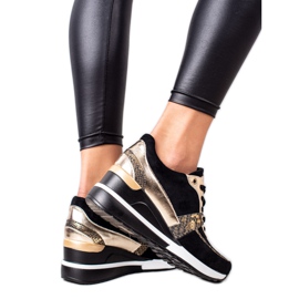 VINCEZA Sneakers in Schwarz und Gold golden