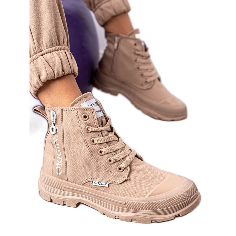 Goodin Original hohe Sneakers beige