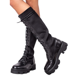 Seastar Hohe Schnürstiefel schwarz
