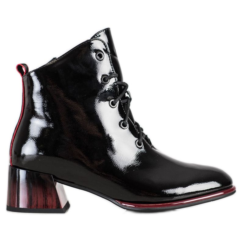 S. BARSKI Schnürboots auf High Heels von S.BARSKI schwarz