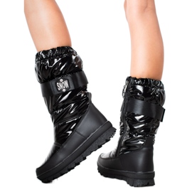 S. BARSKI Glänzende Schneestiefel von S.BARSKI schwarz