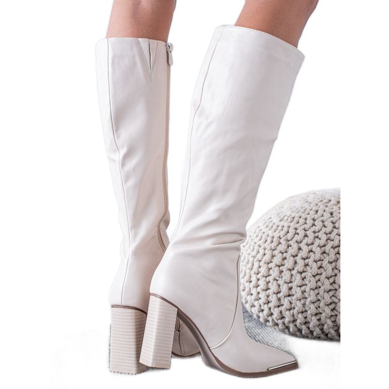 Seastar Stiefel mit dekorativer Spitze beige