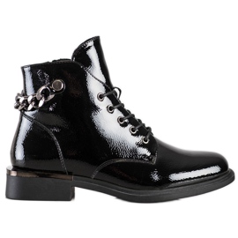 Elegante Lackstiefel von Sergio Leone schwarz