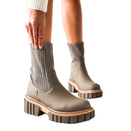 Seastar Booties Jodhpur-Stiefel mit Socke beige grün