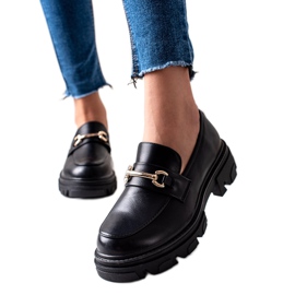 Diamantique Loafer aus Öko-Leder schwarz