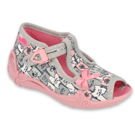 Befado Kinderschuhe 213P133 rosa grau