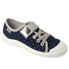 Befado Kinderschuhe 251Y180 marineblau grau