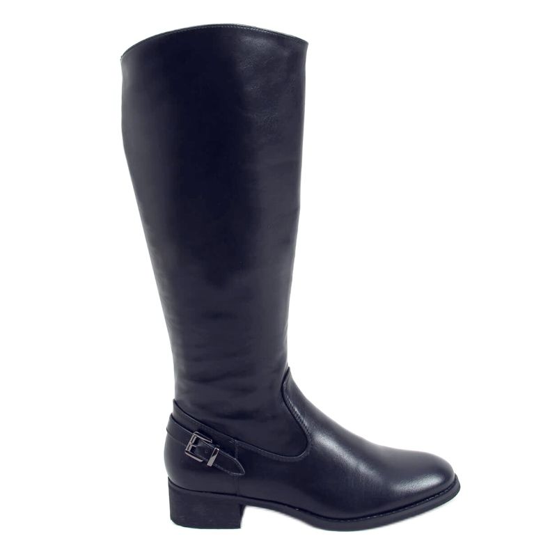 Schwarze Damenreitstiefel BH311 Black Pu