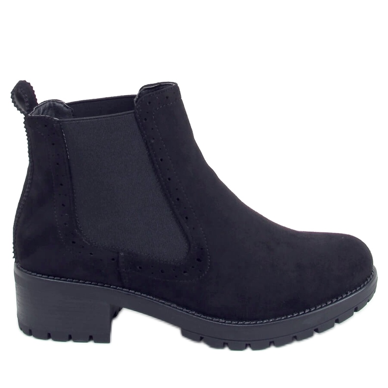 Schwarze Chelsea-Boots für Damen XJ-61 Schwarz