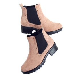 Beige Stiefel für Damen XJ-61 Beige