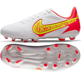 Nike Tiempo Legend 9 Club FG / MG Jr DA1331 176 Fußballschuhe gelb, weiß, mehrfarbig weiß