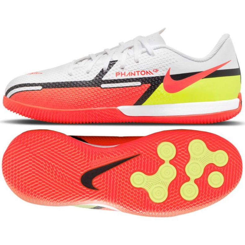 Nike Phantom GT2 Academy Ic Jr DC0816 167 Fußballschuh gelb, mehrfarbig weiß
