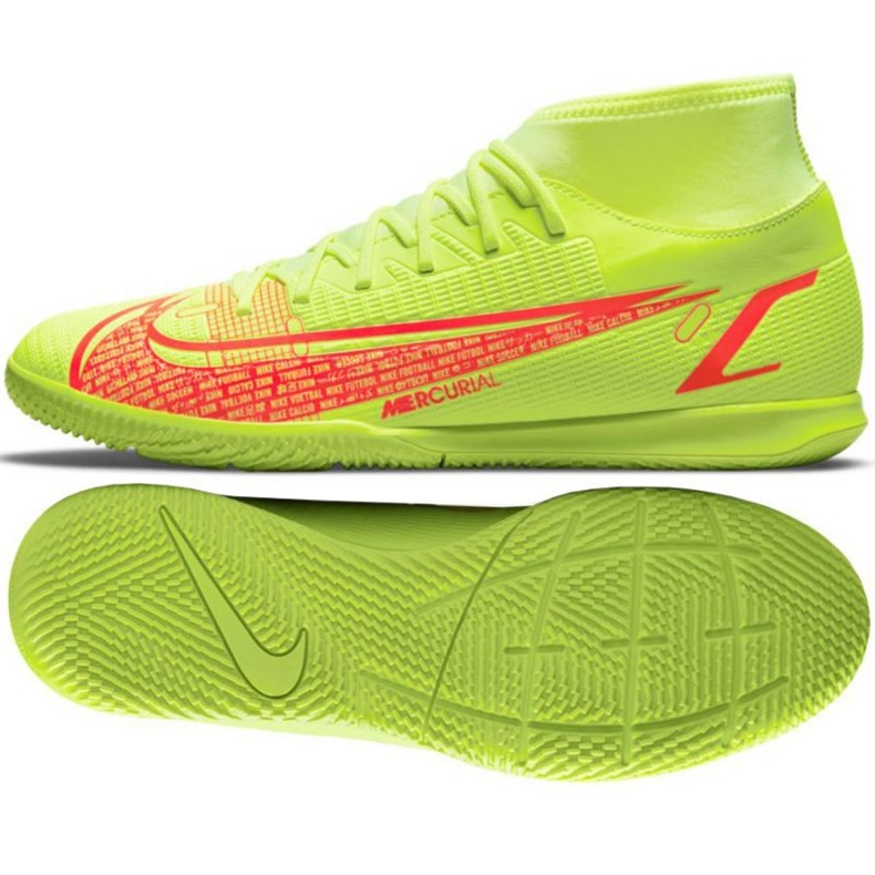 Nike Mercurial Superfly 8 Club Ic M CV0954 760 Fußballschuhe grün gelb gelb