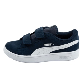 Puma Smash v2 Jr 365177 02 schwarz navy blau