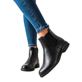 Sergio Leone Klassische schwarze Stiefel mit Reißverschluss