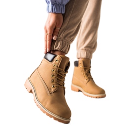 Diamantique Klassische braune Trapper gelb