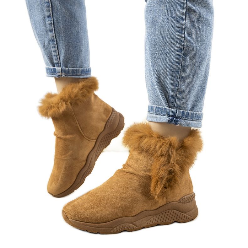 Madrigal camel Schneestiefel mit Fell braun