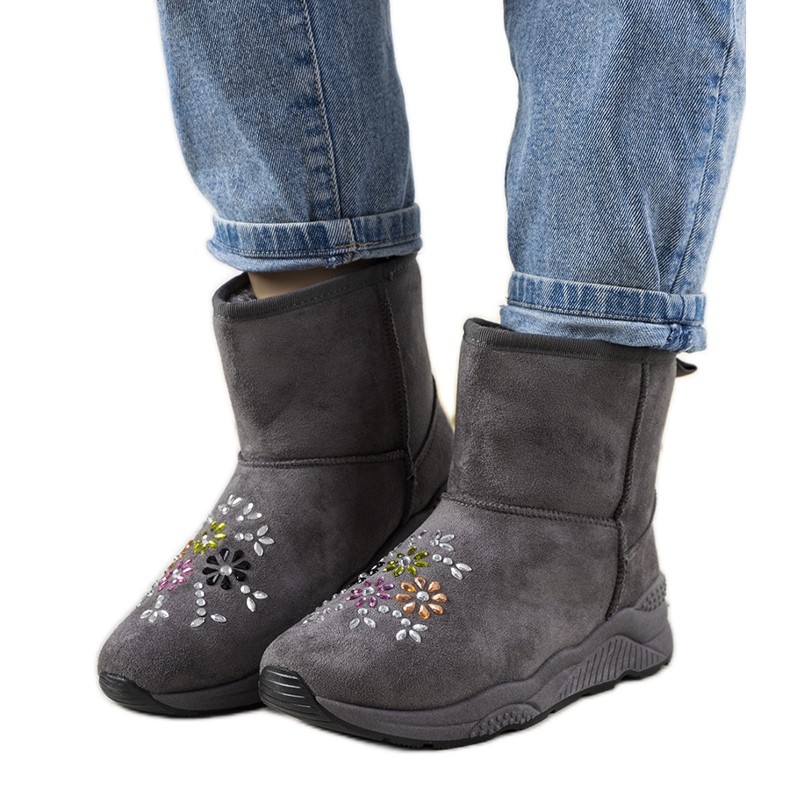 Graue Arana Schneestiefel für Damen