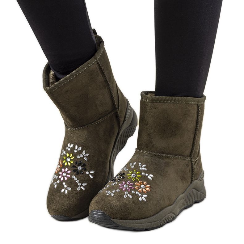 Grüne Schneestiefel für Damen von Arana