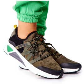 Sportschuhe Memory Foam Big Star II274308 Khaki schwarz