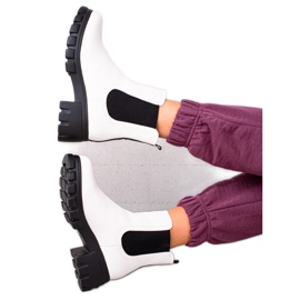 Goodin Chelsea-Boots auf der Plattform weiß