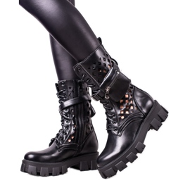 Sweet Shoes Durchbrochene schwarze Arbeiter