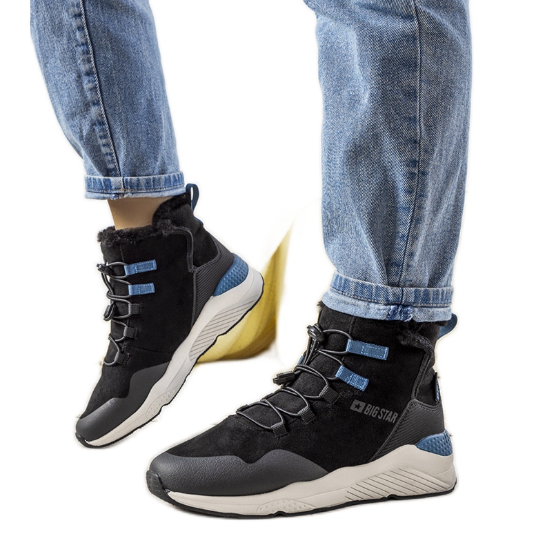 Schwarze, stylische Schneestiefel von Big Star für Damen von Cotto