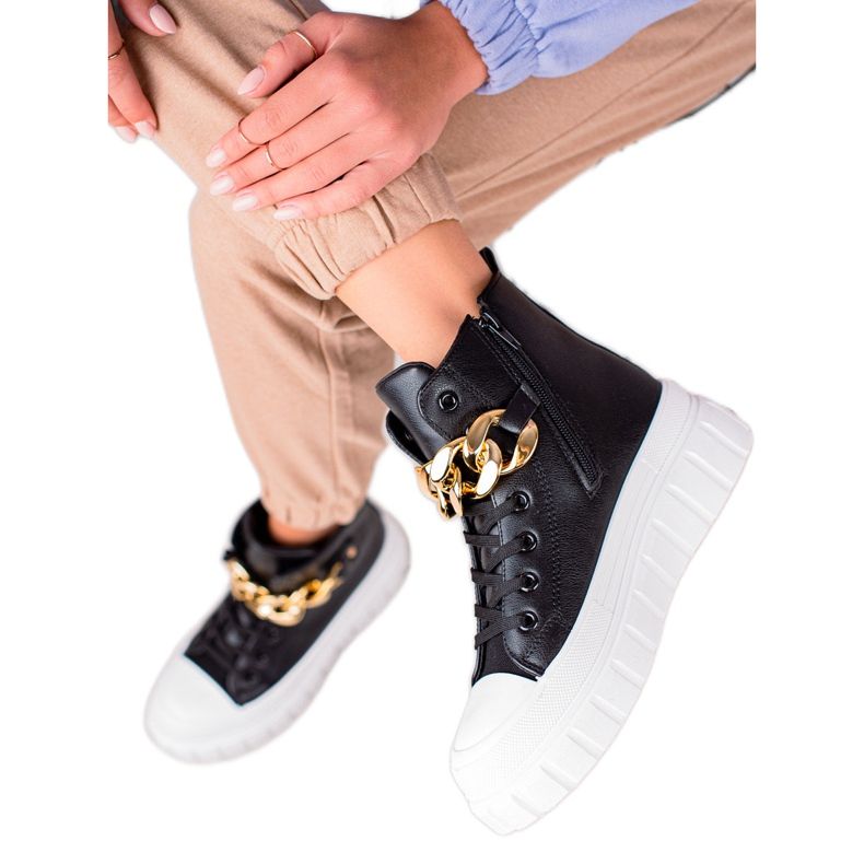 Seastar High-Top-Sneaker mit Kette schwarz