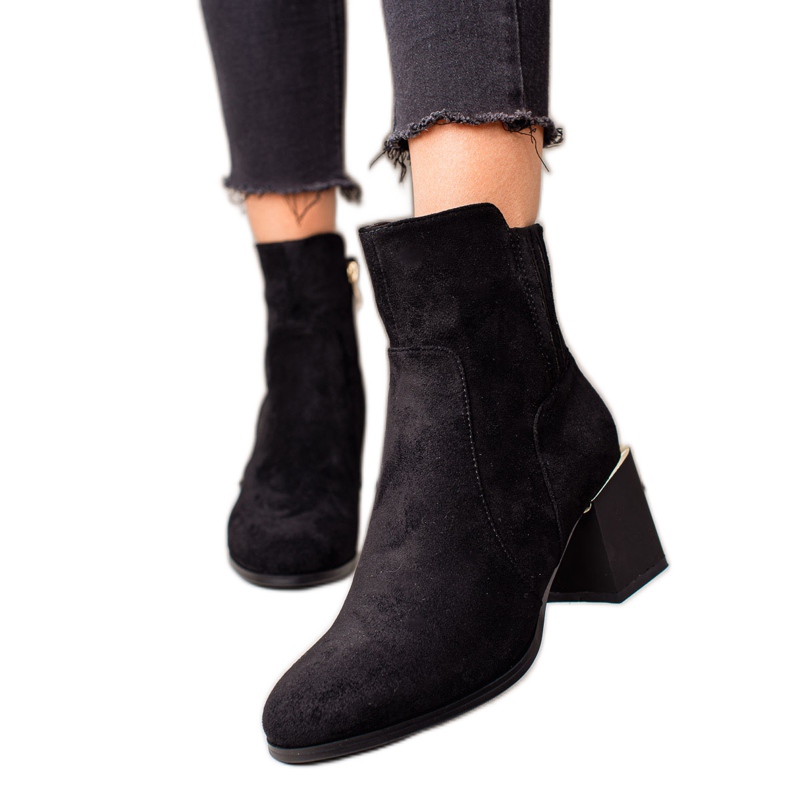 Goodin Elegante Stiefel mit mattem Absatz schwarz