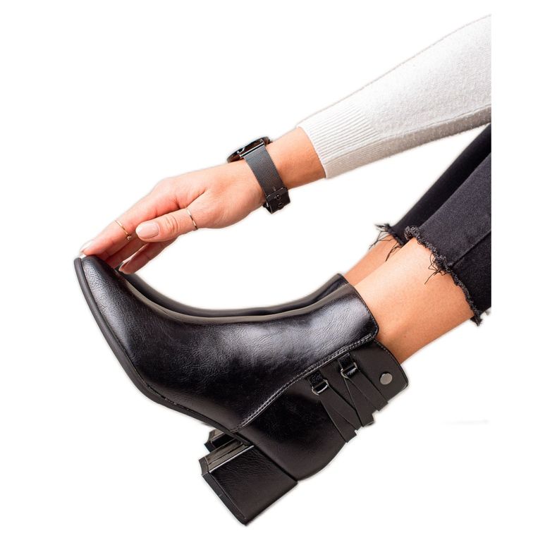 Goodin Klassische Stiefel aus Ökoleder schwarz