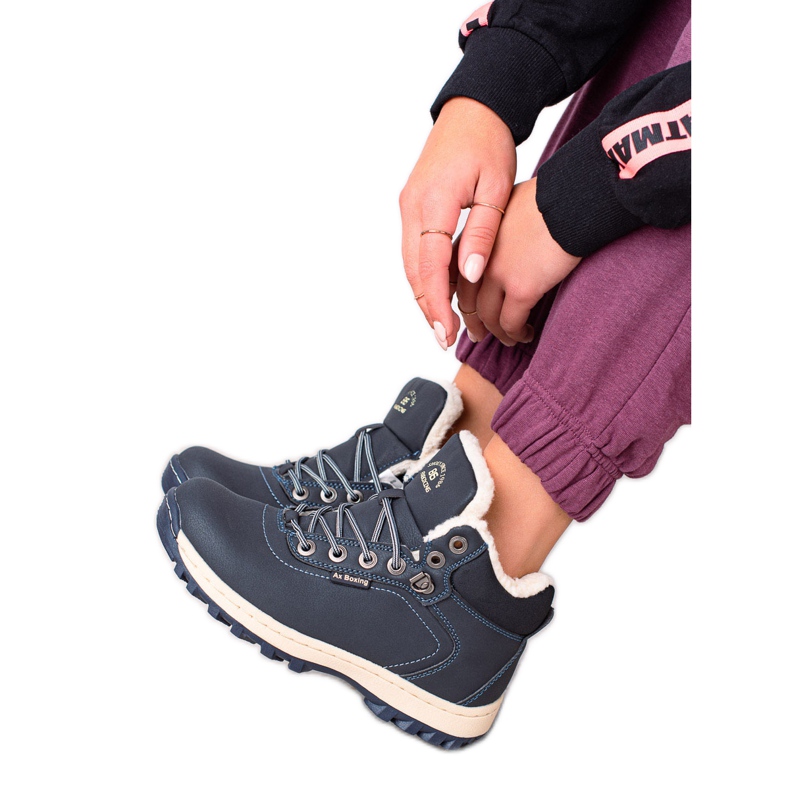 Ax Boxing Warme Trekkingschuhe navy blau