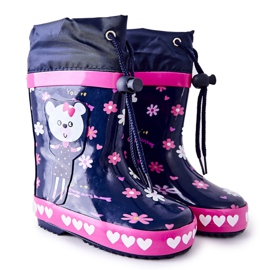 Kinder-Gummigaloschen Marineblau Zinstina's Bear