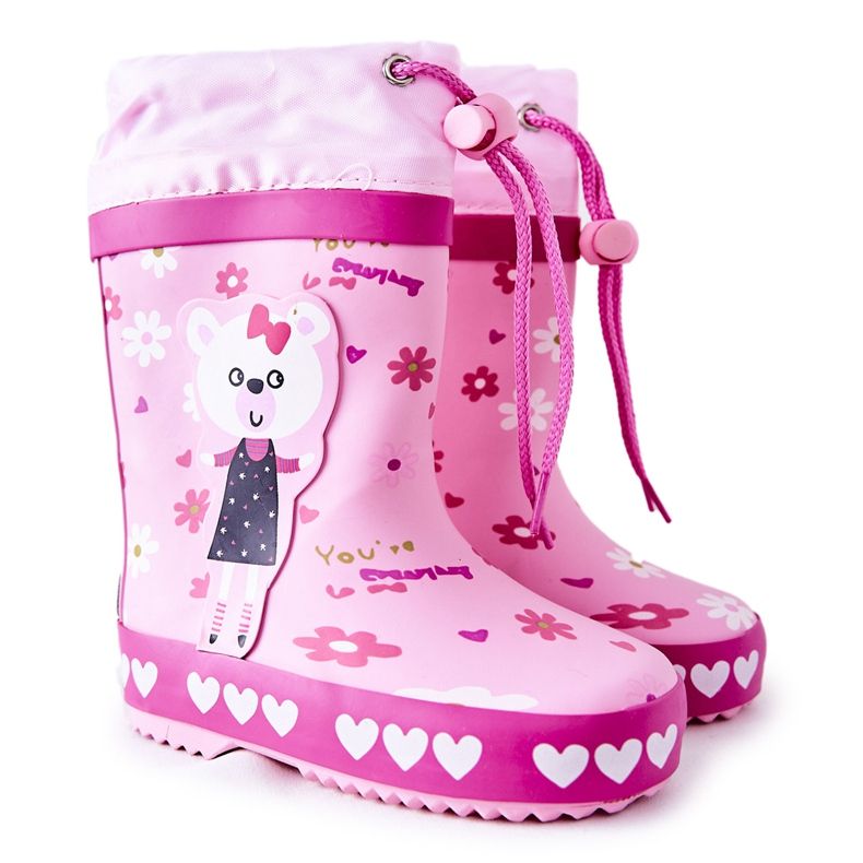 Rosa Gummigaloschen für Kinder Zinstina's Bear